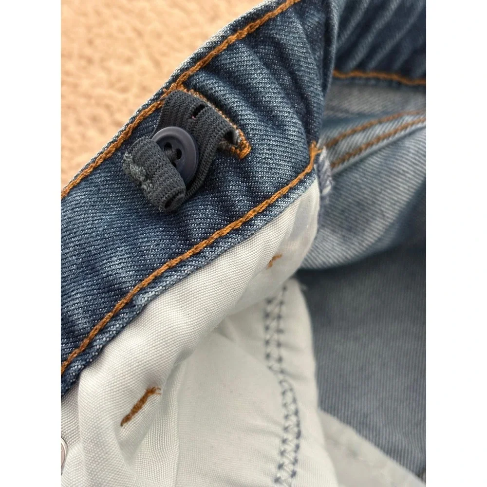 Levis Kids 514 Straight Leg Jeans Size 12 Medium Wash Blue Adjustable Waist